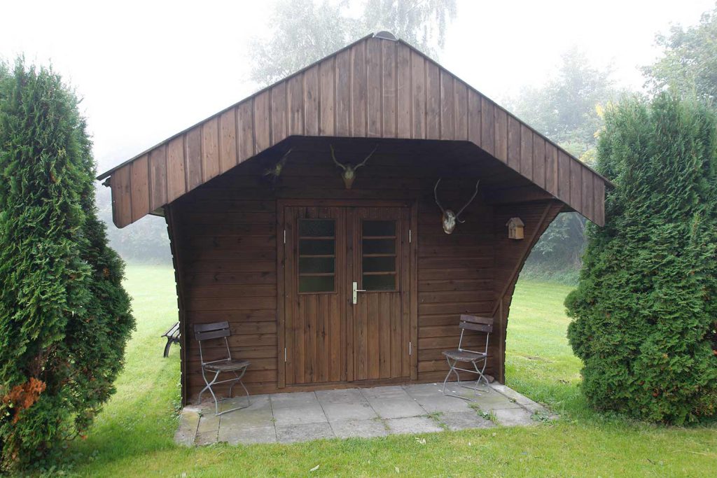 Die Jagdhütte auf dem Ferienhof Langballig